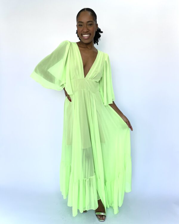 Vestido longo verde AVE RARA - 38 - VENDIDO SISTEMA OTO