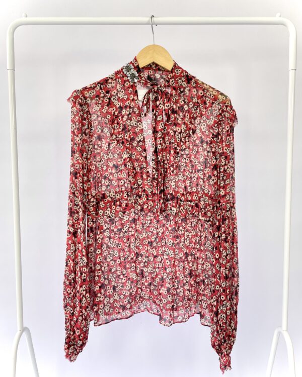 Blusa vermelha estampada ANIMALE - 38 -- VENDIDO SISTEMA OTO