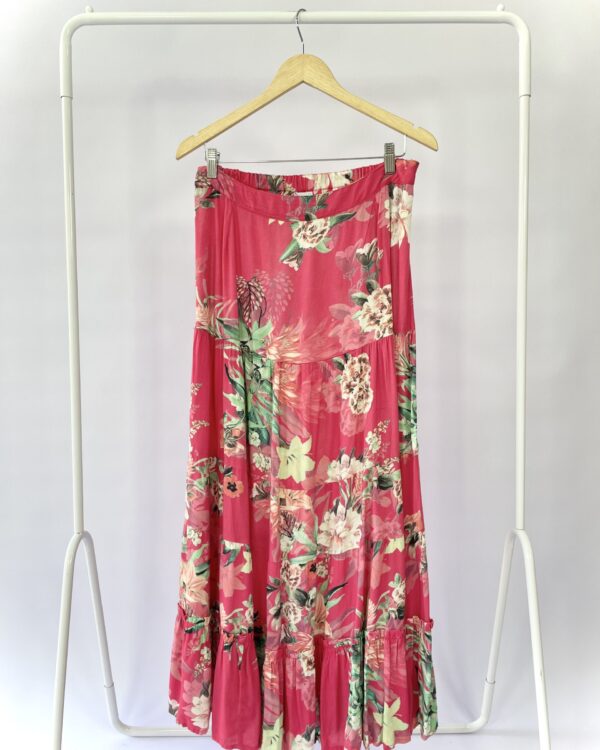 Saia rosa estampada RUDGE - G - VENDIDO SISTEMA OTO