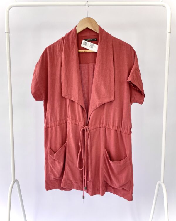 Parka manga curta terracota LIRITTY - M - VENDIDO SISTEMA OTO