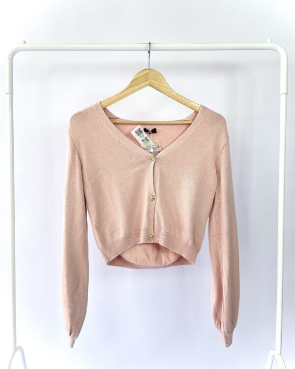 Casaqueto rosa tricot MILÁ - U *nunca usado* - VENDIDO SIST OTO