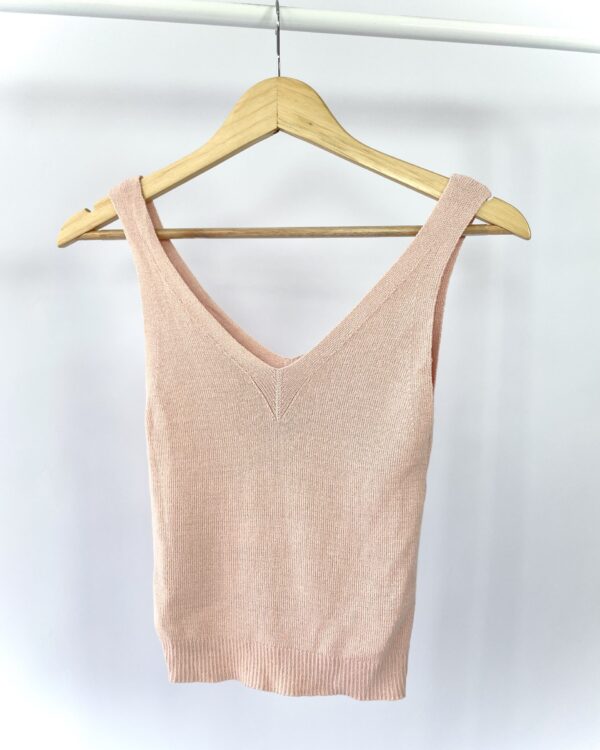 Regata tricot rosa claro MILÁ - U - VENDIDO SISTEMA OTO