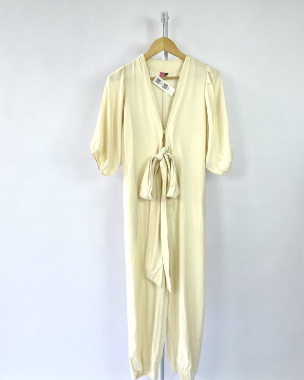 Macacão off white linho FARM - P - VENDIDO SISTEMA OTO