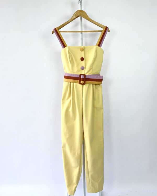 Macacão amarelo com botões FRAMED - 38 (nunca usado) - VENDIDO SISTEMA OTO