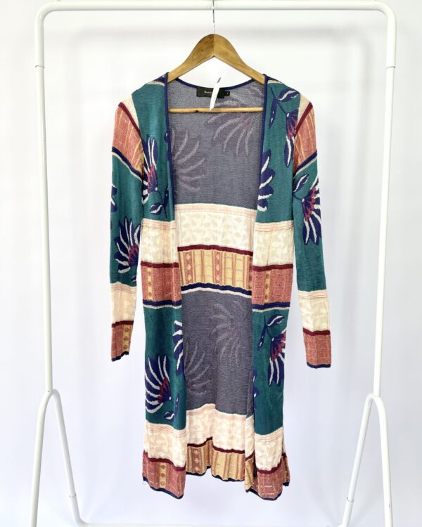 Cardigan alongado colorido tricot MARIA FILÓ - P