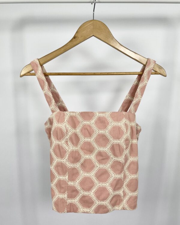 Cropped rosa de renda MIXED - P *nunca usado* - VENDIDO SISTEMA OTO