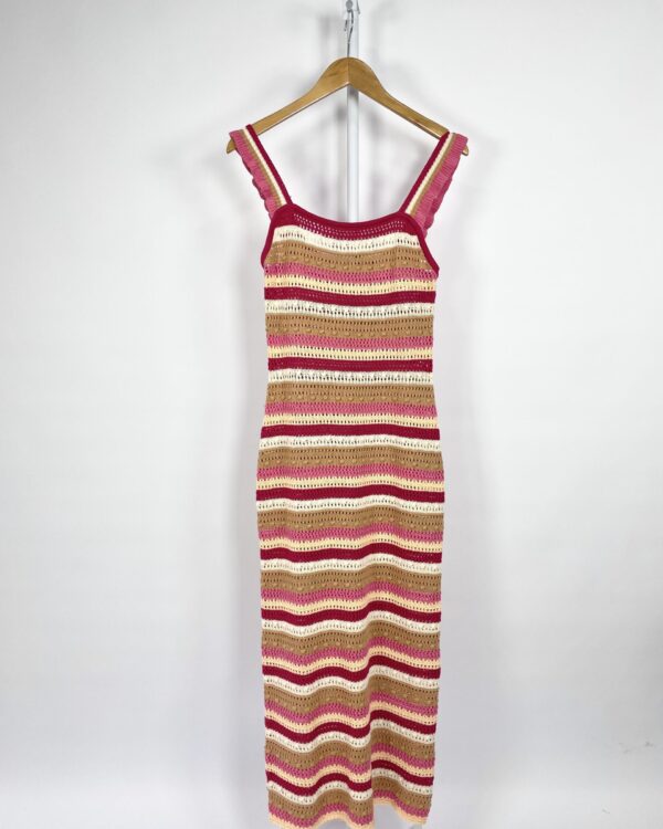 Vestido crochê midi colorido RIACHUELO - M (nunca usado) - VENDIDO SIST OTO