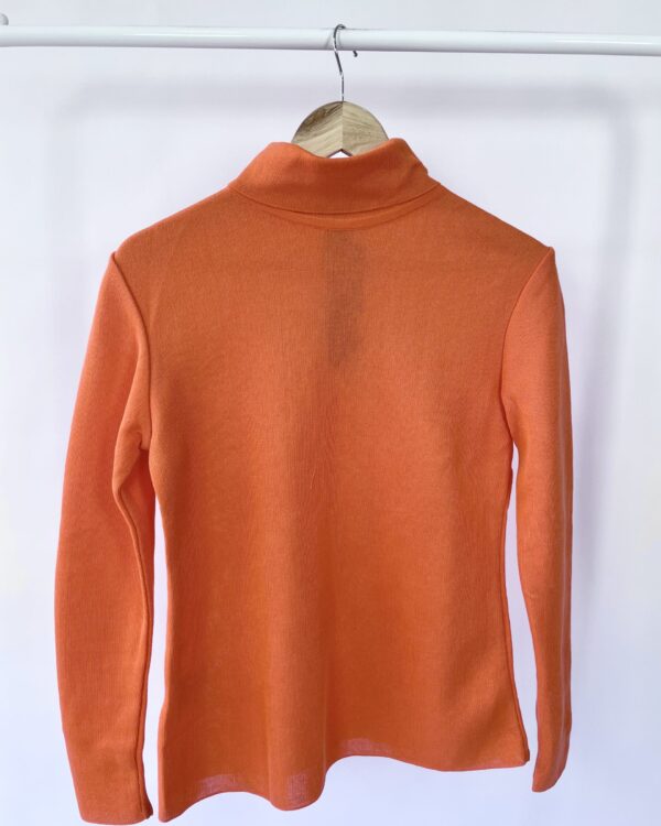 Blusa laranja de tricot com gola COVEN - GG - VENDIDO SISTEMA OTTO