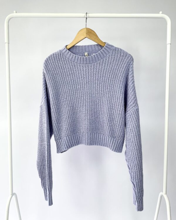 Blusa cropped tricot lilás BLUESTEEL - GG - VENDIDO SISTEMA OTTO