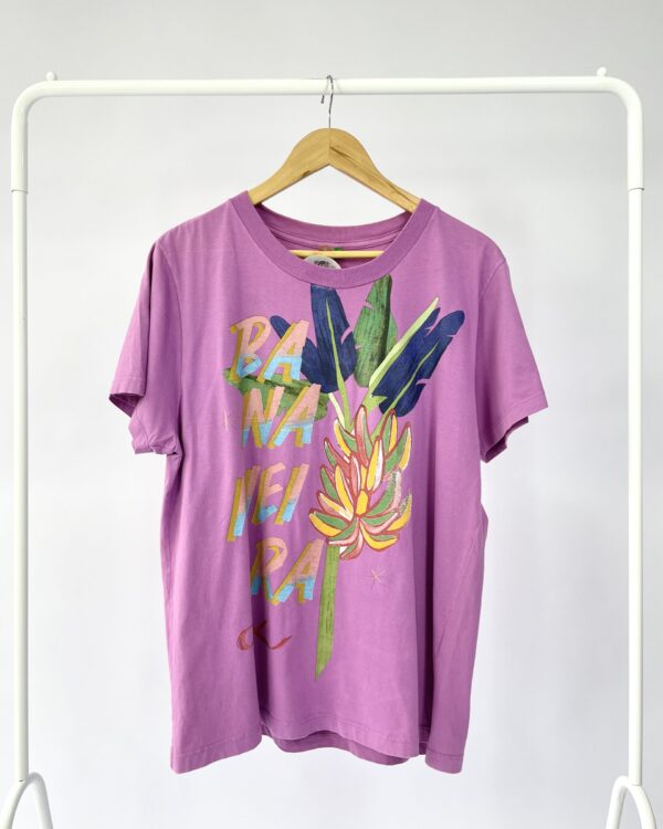 Blusa rosa com estamp FARM - G - VENDIDO SIST OTO