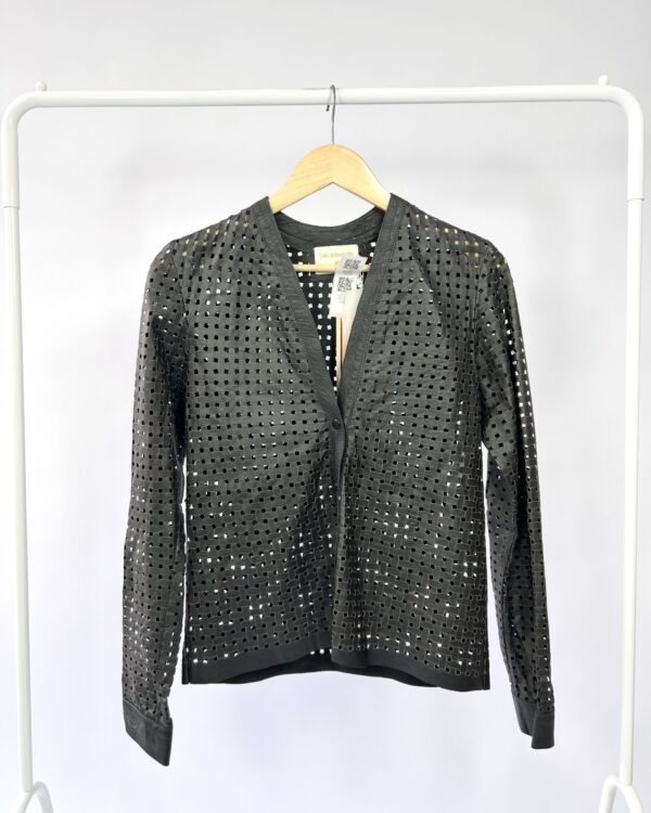 Camisa preto couro detalhada DANI BERNARDES - P *nunca usado* - VENDIDO SISTEMA OTTO