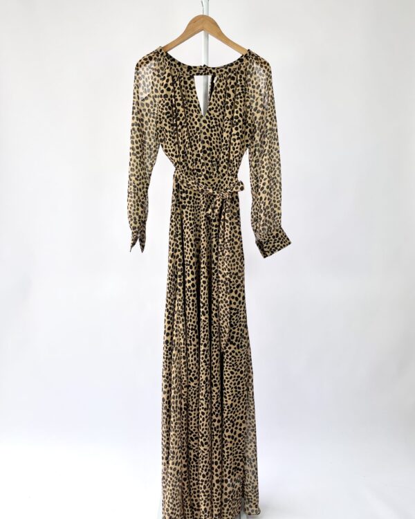 Vestido com estamp onça BELLA - P *nunca usado* - VENDIDO SISTEMA OTTO