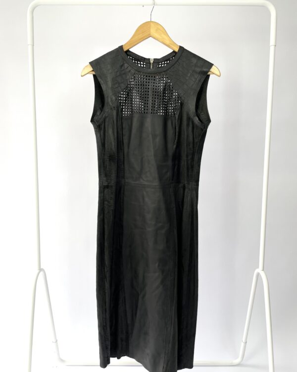 Vestido preto de couro MARA MAC - M - VENDIDO SISTEMA OTTO