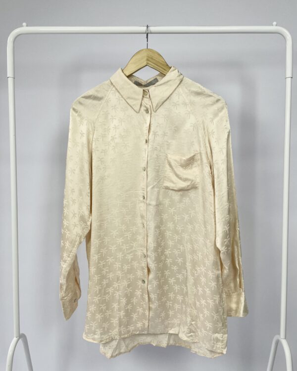 Camisa seda nude com coqueiros ANIMALE - 42