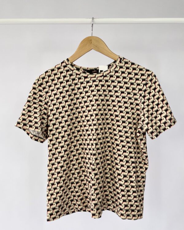 T-shirt malha estampa cavalos ANIMALE - M - VENDIDO SISTEMA OTO