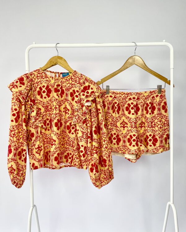 Conjunto laranja com estampa vermelha CRUISE -38