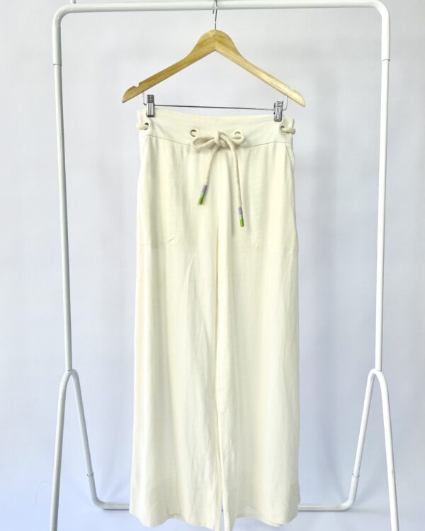 Calça off white com amarração ANNE FERNANDES - P - VENDIDO SIST OTO