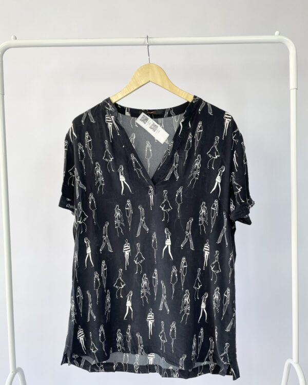 Blusa seda ANIMALE 42-vendido sistema otto