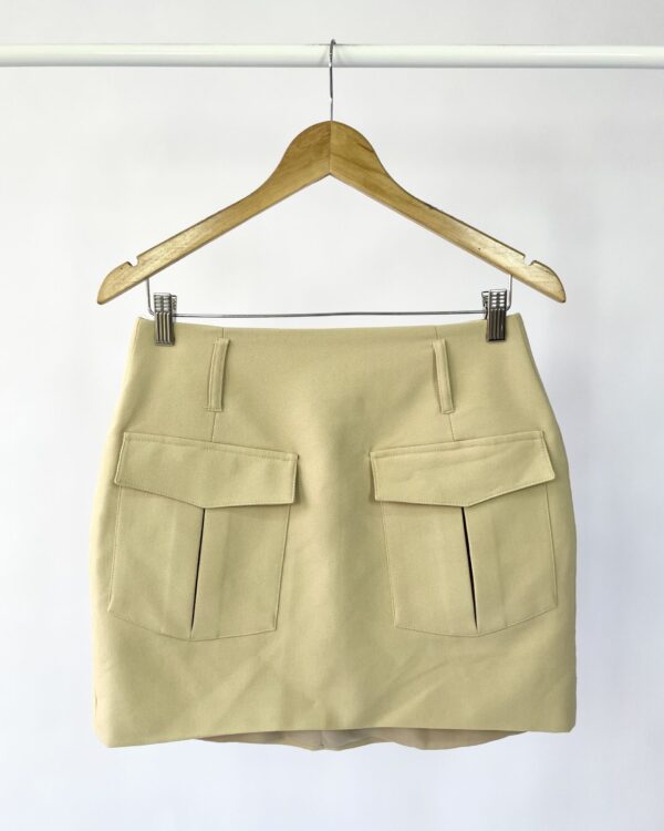 Saia caqui com bolsos na frente NV - 40