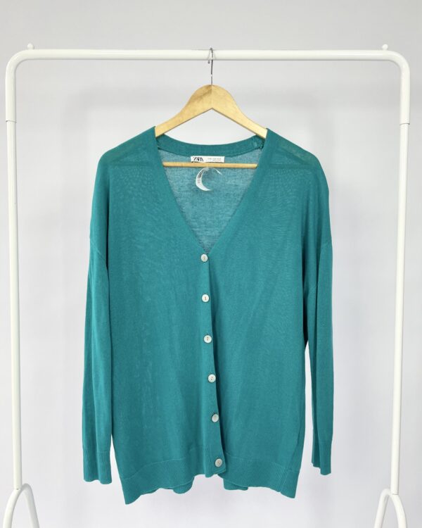 Cardiga tricot azul ZARA - M - VENDIDO SISTEMA OTO