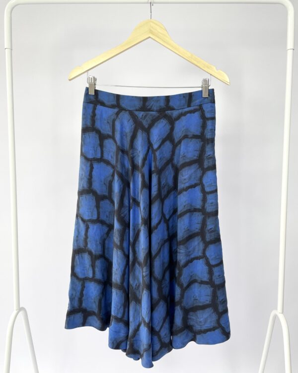 Saia azul com detalhes pretos ANIMALE - P - VENDIDO SIST OTO