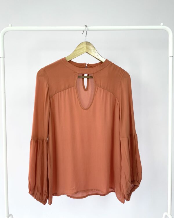 Blusa salmão seda ATEEN - 38 -VENDIDO SIST OTO