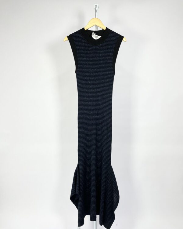 Vestido azul  longo tricot com lurex ANIMALE - G - VENDIDO SISTEMA OTO