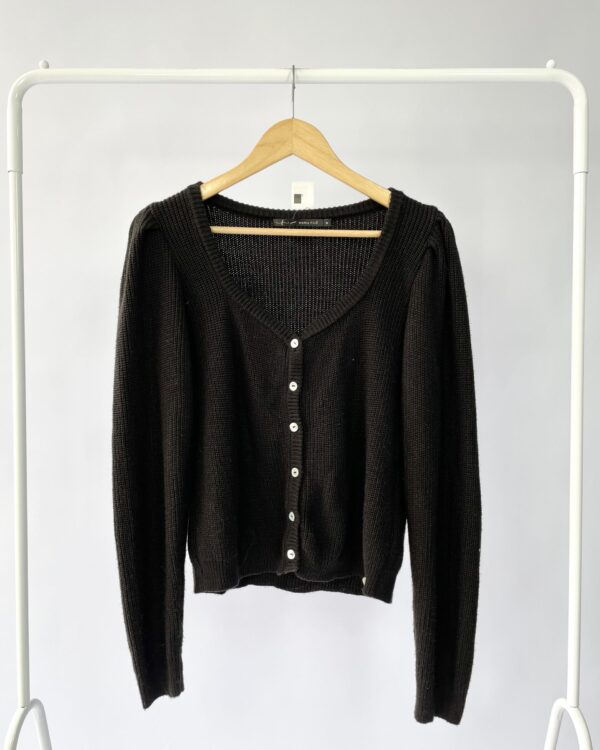 Cardigan tricot preto MARIA FILÓ - M - VENDIDO SISTEMA OTO