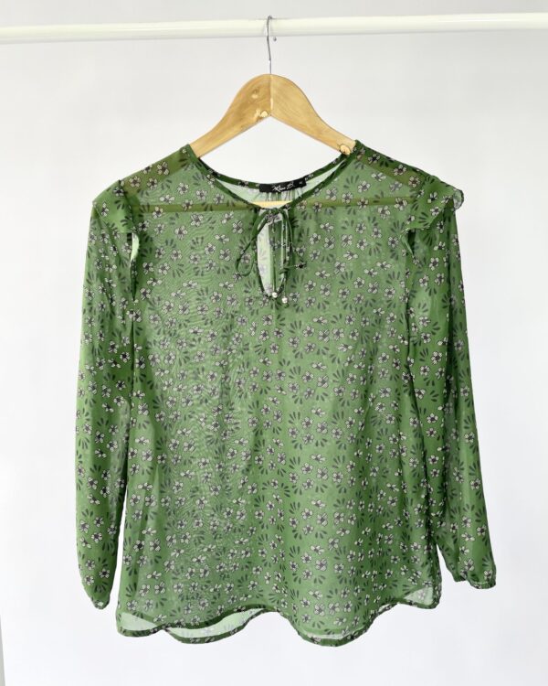Blusa verde estampada MISS B - 42 - VENDIDO SISTEMA OTO