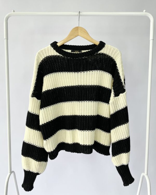 Blusa p&b tricot LEELOO - M - VENDIDO SISTEMA OTTO