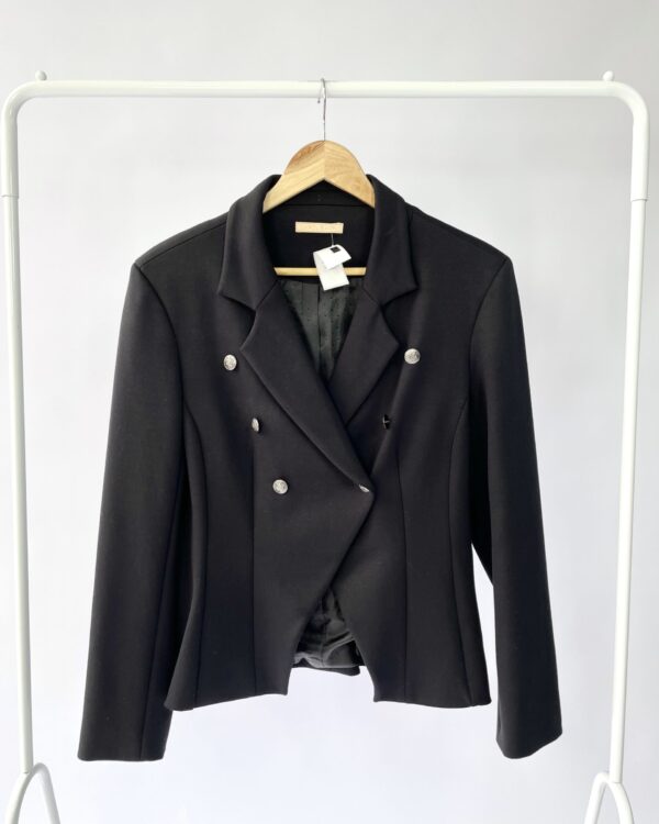 Blazer malha preto CAROL BASSI - 42 - VENDIDO SIST OTO