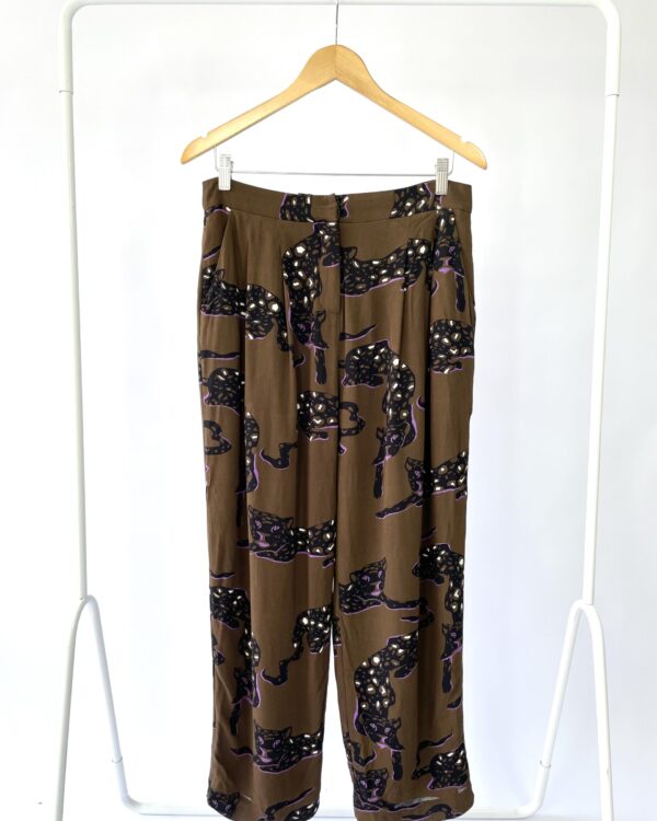 Calça marrom estampada ANIMALE - 42 - VENDIDO SISTEMA OTTO