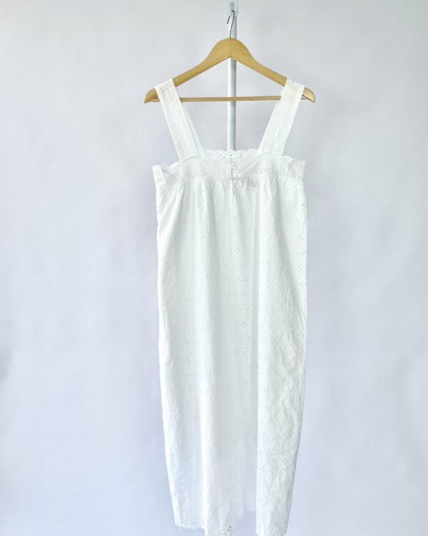 Vestido midi de laise branco - M