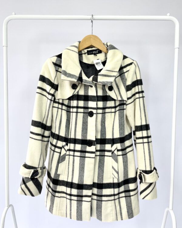 Trench coat lã batida xadrez BLACK RINET - P - VENDIDO SISTEMA OTTO