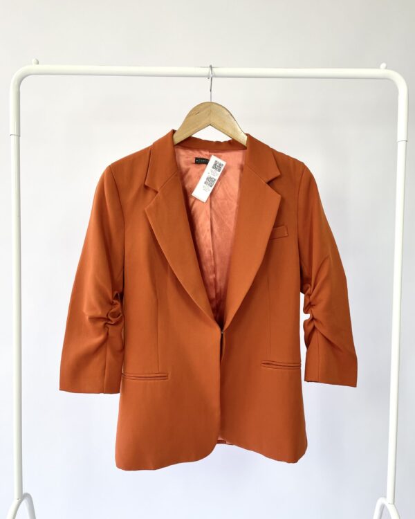 Blazer terracota com detalhe na manga MY PLACE - M - VENDIDO SISTEMA OTTO
