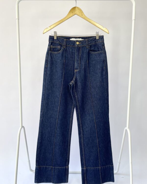 Calça lavagem escura com pesponto ZARA - 36 - VENDIDO SIST OTO