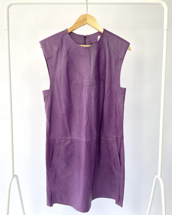 Vestido midi couro roxo  ANIMALE - 44 - VENDIDO SISTEMA OTTO