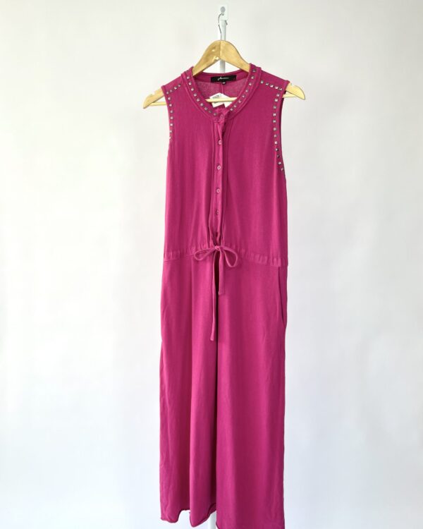 Vestido fucsia com aplicações J. CHERMANN - PP - VENDIDO SISTEMA OTO