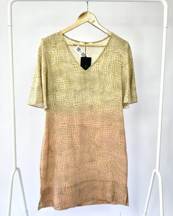 Vestido estamp de seda ANIMALE - 40 *nunca usado* - VENDIDO SIST OTO