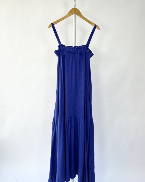 Vestido longo azul GAYA - P - VENDIDO SISTEMA OTO
