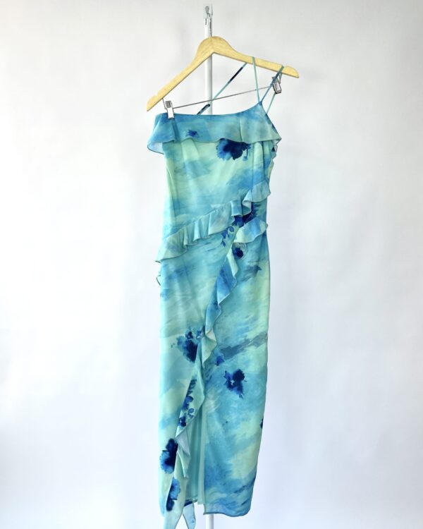 Vestido azul estampado ZARA - M *nuunca usado*