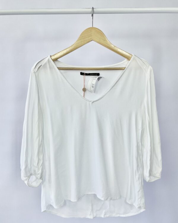 Blusa branca crepe MARIA FILÓ - P - VENDIDO SIST OTO