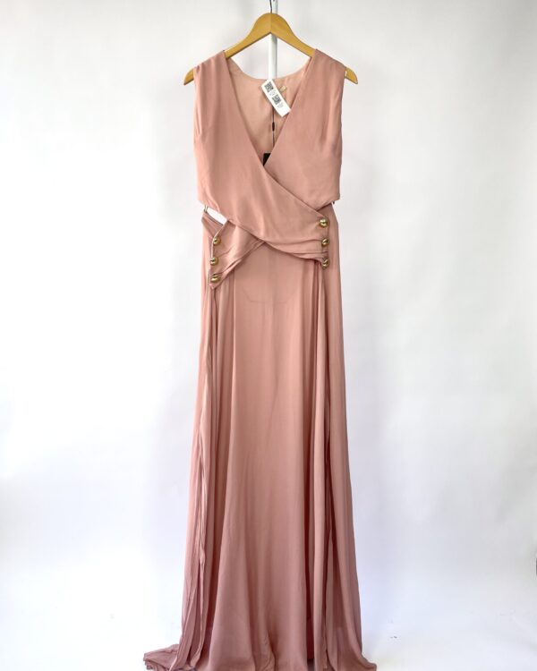 Vestido longo cruzado rosa nude ANIMALE - 38 *nunca usado*