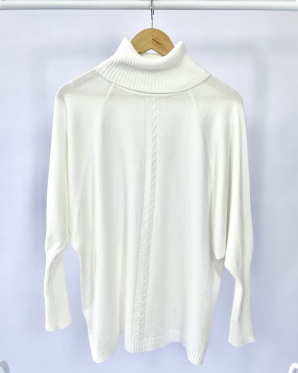 Blusa manga longa tricot branca - M - VENDIDO SIST OTO