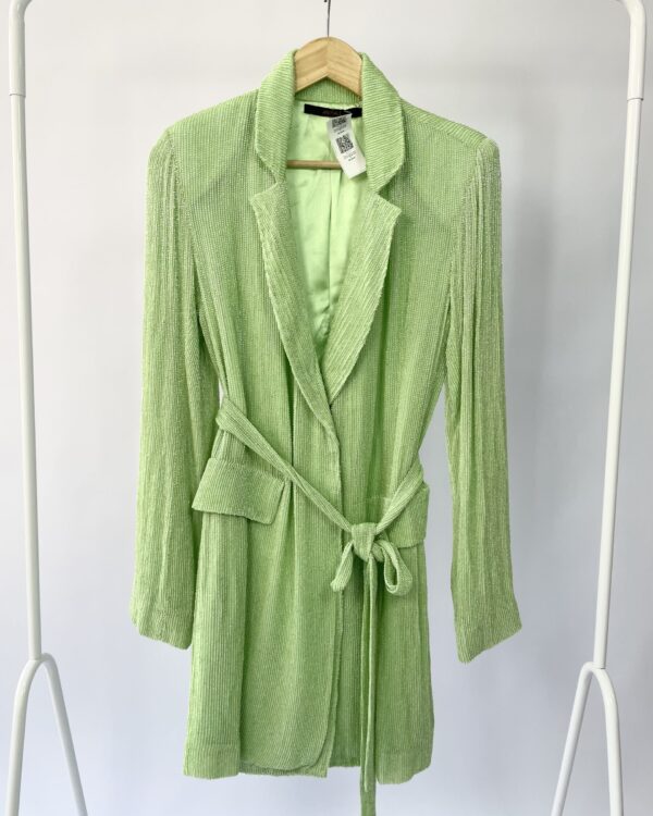 Trench coach verde com bordados ANIMALE -P - VENDIDO SISTEMA OTTO