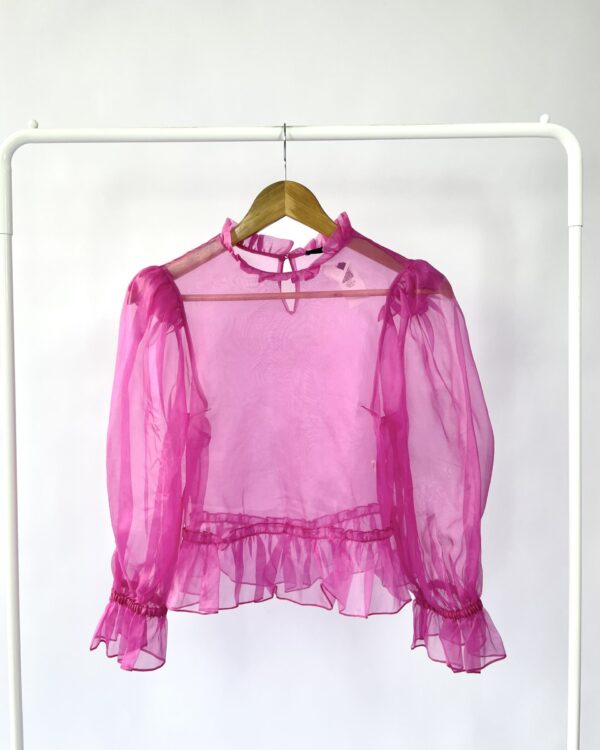 Blusa rosa com manga EVA - 36 - VENDIDO SISTEMA OTO