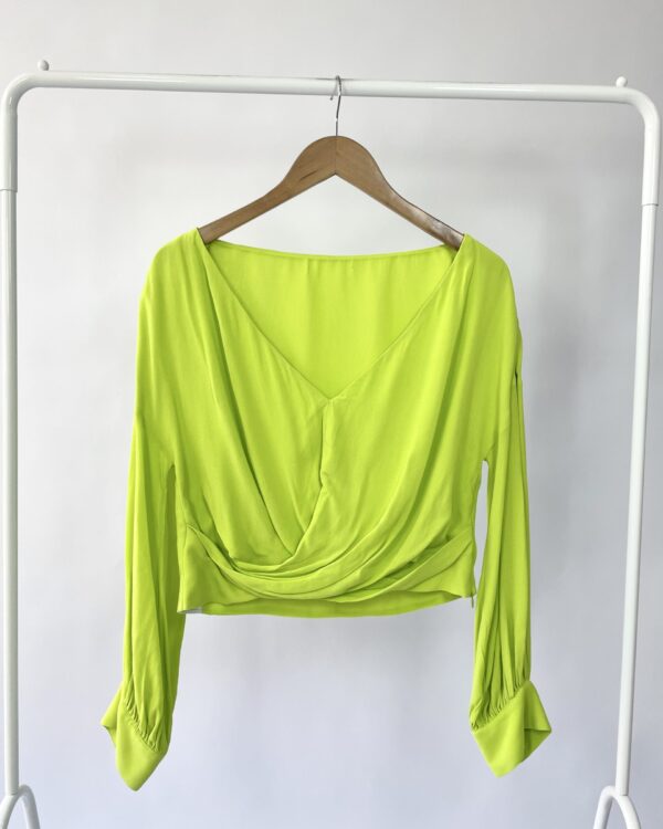 Camisa cropped verde ABRAND - 42-VENDIDO SISTEMA OTTO