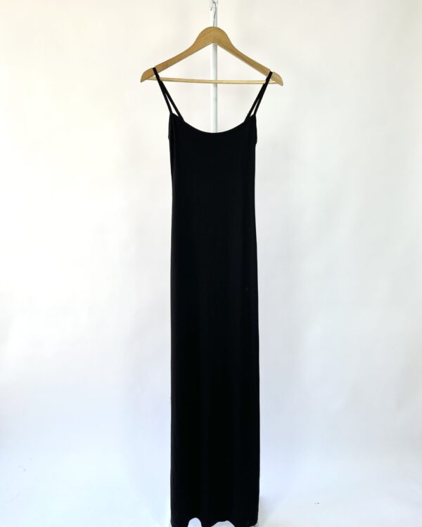 Vestido longo preto malha MAKAI - P - VENDIDO SISTEMA OTO