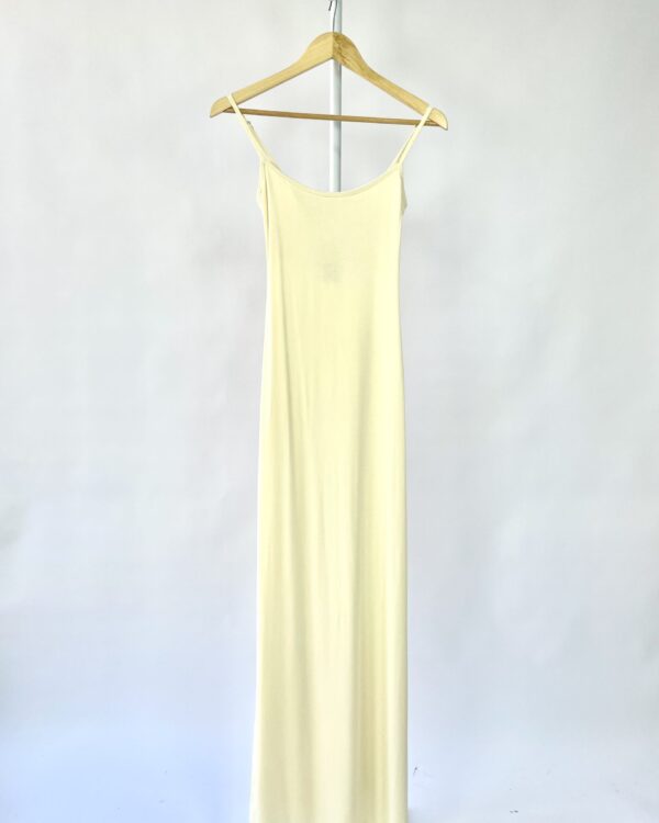 Vestido longo malha creme MAKAI - P *NUNCA USADO*