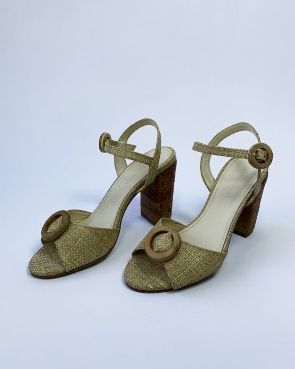 Sandália salto palha ANDREA MULLER - 37 - VENDIDO SISTEMA OTO